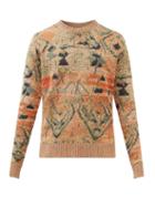 Nick Fouquet - Abstract-jacquard Linen-blend Sweater - Mens - Brown