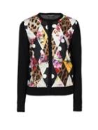 Matchesfashion.com Dolce & Gabbana - Montage-print Cardigan - Womens - Black Multi