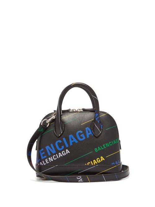 Matchesfashion.com Balenciaga - Ville Xxs Printed Leather Bag - Womens - Black Multi