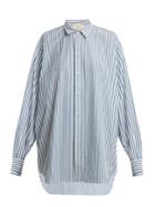 By. Bonnie Young Striped Point-collar Cotton Shirt