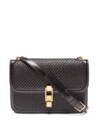 Saint Laurent - Carr Woven-leather Shoulder Bag - Womens - Black
