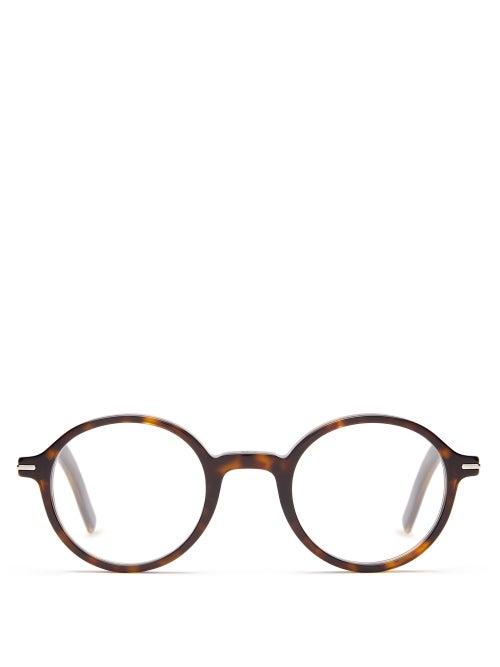 Matchesfashion.com Dior Homme Sunglasses - Blacktie264f Round Tortoiseshell Acetate Glasses - Mens - Tortoiseshell