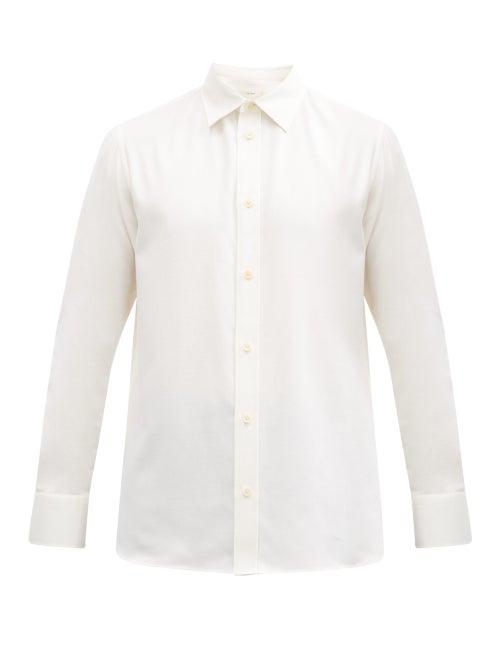 Matchesfashion.com The Row - Robin Cotton-blend Twill Shirt - Mens - White
