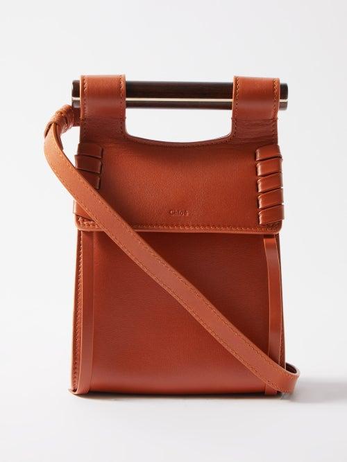 Chlo - Magda Mini Leather Cross-body Bag - Womens - Tan