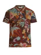 Valentino Tropical-print Cotton-jersey Polo Shirt