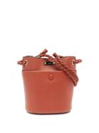 Chlo - Key Braided-handle Leather Bucket Bag - Womens - Dark Red
