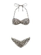 Matchesfashion.com Norma Kamali - Butterfly Leopard Print Bikini - Womens - Leopard