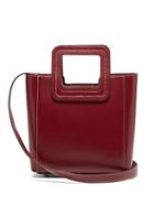 Matchesfashion.com Staud - Shirley Mini Leather Shoulder Bag - Womens - Burgundy