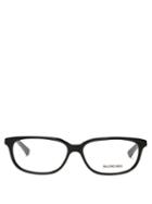 Matchesfashion.com Balenciaga - Rectangle Frame Acetate Glasses - Womens - Black