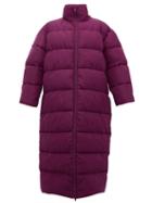 Matchesfashion.com Balenciaga - Oversized Long Quilted Coat - Mens - Purple