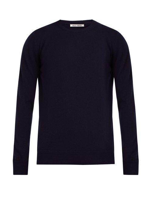 Matchesfashion.com Salle Prive - Cesaire Cashmere Crew Neck Sweater - Mens - Dark Blue