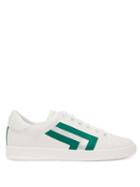 Matchesfashion.com Valextra - Super 3 Striped Leather Trainers - Womens - Green White