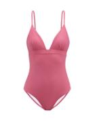 Matchesfashion.com Casa Raki - Maggie Swimsuit - Womens - Dark Pink