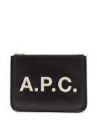 Matchesfashion.com A.p.c. - Morgane Logo Print Vinyl Pouch - Womens - Black