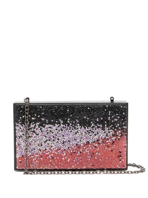 Matchesfashion.com Germanier - Dgrad Crystal Clutch Bag - Womens - Black Multi