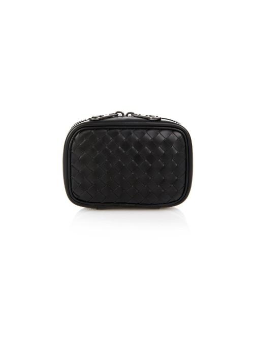 Bottega Veneta Intrecciato Leather Cufflink Case