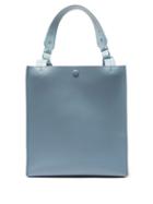 Matchesfashion.com Sophie Hulme - Cube Leather And Suede Tote Bag - Womens - Blue