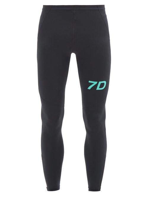 Matchesfashion.com 7 Days Active - Logo-print Jersey Performance Leggings - Mens - Black
