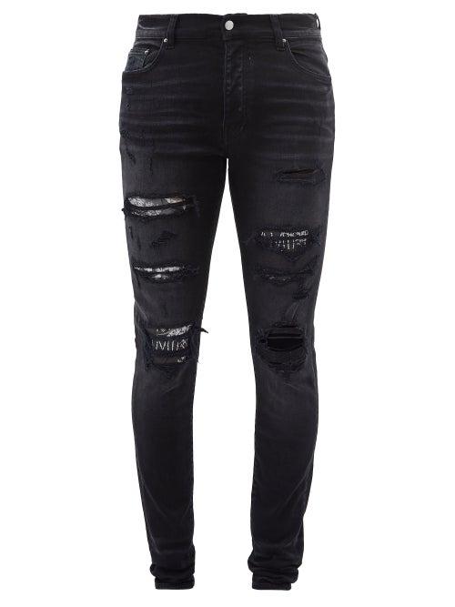Amiri - Distressed Skinny Jeans - Mens - Black