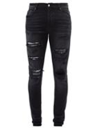 Amiri - Distressed Skinny Jeans - Mens - Black