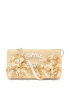 Roger Vivier - Nightlily Floral-appliqu Canvas Shoulder Bag - Womens - Beige