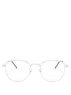 Matchesfashion.com Saint Laurent - Round Metal Glasses - Mens - Silver