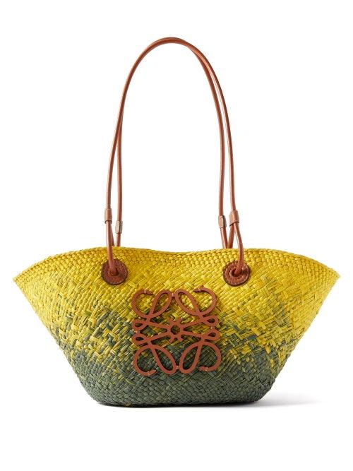 Loewe Paula's Ibiza - Anagram-logo Gradient Basket Bag - Womens - Yellow Multi