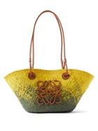 Loewe Paula's Ibiza - Anagram-logo Gradient Basket Bag - Womens - Yellow Multi