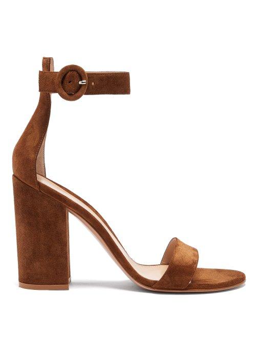 Matchesfashion.com Gianvito Rossi - Portofino 100 Suede Sandals - Womens - Tan