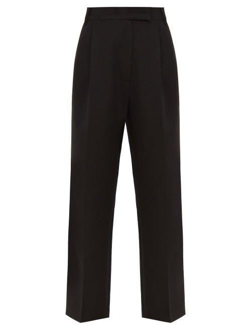 The Frankie Shop - Bea Pleated Fresco Suit Trousers - Womens - Black