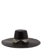 Matchesfashion.com Missoni Mare - Banded Wide Brim Hat - Womens - Black