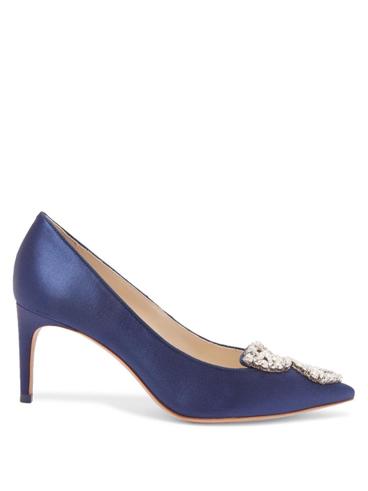 Sophia Webster Bibi Butterfly Embellished Satin Pumps