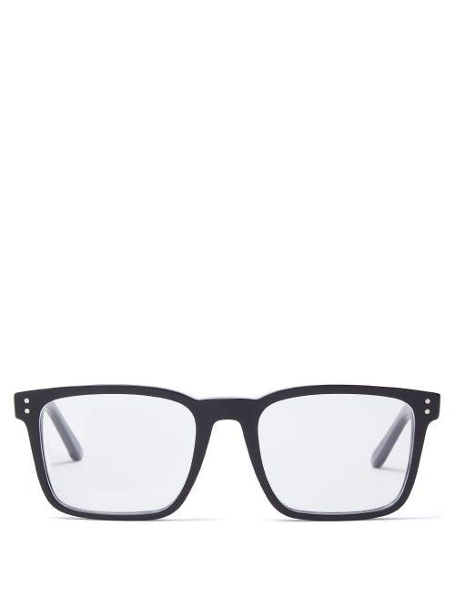 Matchesfashion.com Celine Eyewear - Rectangular Acetate Glasses - Mens - Black