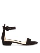 Matchesfashion.com Gianvito Rossi - Portofino 20 Block Heel Suede Sandals - Womens - Black