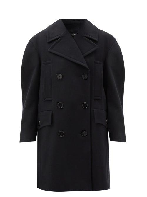 Matchesfashion.com Givenchy - Double-breasted Felted-wool Pea Coat - Womens - Black