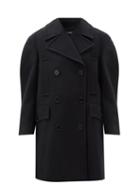 Matchesfashion.com Givenchy - Double-breasted Felted-wool Pea Coat - Womens - Black