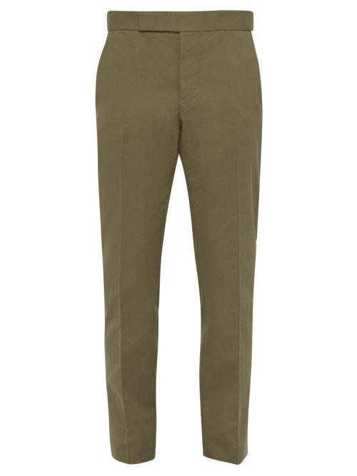 Matchesfashion.com Berluti - Straight Leg Cotton Chino Trousers - Mens - Khaki