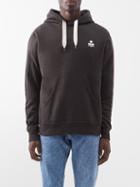 Isabel Marant - Malek Flocked-logo Cotton-blend Hoodie - Mens - Black