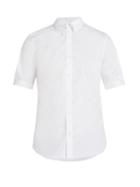 Matchesfashion.com Alexander Mcqueen - Brad Pitt Short Sleeve Cotton Blend Shirt - Mens - White