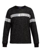 Matchesfashion.com Junya Watanabe - Reflective Wool Blend Sweatshirt - Mens - Black White