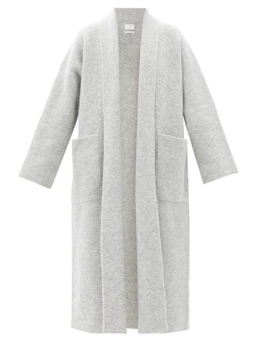 Matchesfashion.com Lauren Manoogian - Shawl-collar Alpaca-blend Coat - Womens - Light Grey