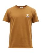 Matchesfashion.com Maison Kitsun - Fox Appliqu Cotton T Shirt - Mens - Camel