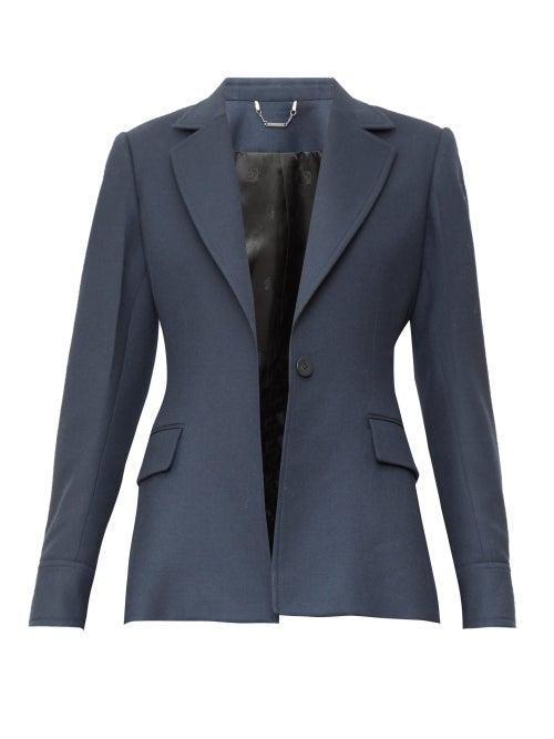Matchesfashion.com Chlo - Single-breasted Twill Jacket - Womens - Blue