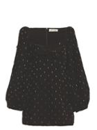 Matchesfashion.com Attico - Crystal Embellished Balloon Sleeve Velvet Dress - Womens - Black