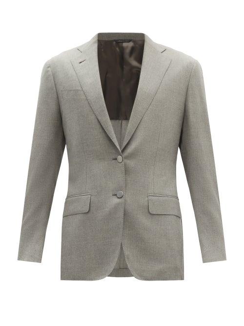 Matchesfashion.com Thom Sweeney - Single-breasted Cashmere Blazer - Mens - Grey