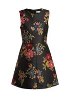 Matchesfashion.com Redvalentino - Floral Jacquard Dress - Womens - Black Multi