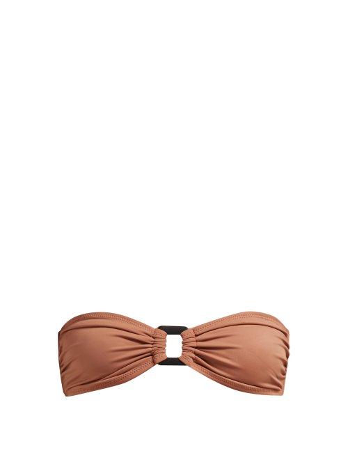 Matchesfashion.com Solid & Striped - Tati Bandeau Bikini Top - Womens - Brown