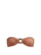 Matchesfashion.com Solid & Striped - Tati Bandeau Bikini Top - Womens - Brown