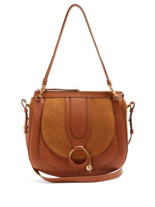 Matchesfashion.com See By Chlo - Hana Suede And Leather Satchel Cross Body Bag - Womens - Tan