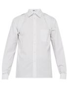 Matchesfashion.com Gmbh - Harness Strap Pinstripe Cotton Poplin Shirt - Mens - White